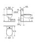 Grohe Bau Ceramic monoblokkos WC szett tartállyal és ülőkével, alpin fehér 39495000