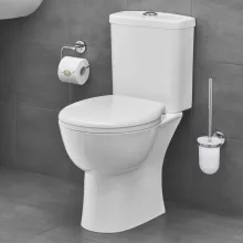   Grohe Bau Ceramic hátsó kifolyású monoblokkos WC szett tartállyal és ülőkével, alpin fehér 39496000