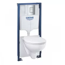 Grohe Solido 5 az 1-ben WC szett tartállyal szerelőkerettel és nyomólappal alpin fehér