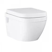   Grohe Euro Ceramic fali WC csésze öblítőperem nélkül, ülőkével, alpin fehér 39703000