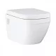 Grohe Euro Ceramic fali WC csésze öblítőperem nélkül, ülőkével, alpin fehér 39703000