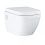 Grohe Euro Ceramic fali WC csésze öblítőperem nélkül, ülőkével, alpin fehér 39703000