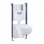 Grohe QuickFix Solido Compact 5 az 1-ben WC szett tartállyal, szerelőelemmel, nyomólappal 39816000