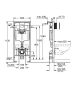 Grohe Rapid SL 4 az 1-ben WC-szett öblítőtartállyal, króm nyomólappal, rögzítőidommal, függőleges tartóval 39859000