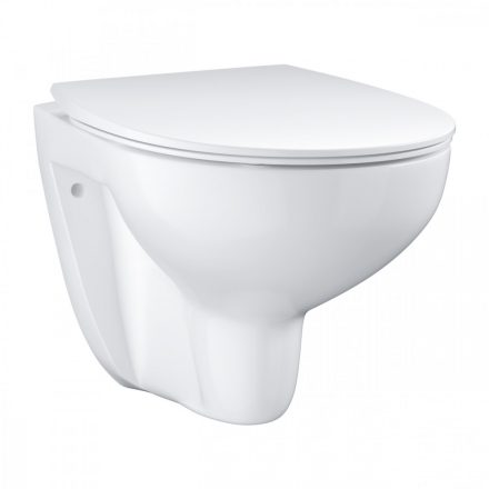 Grohe Bau Ceramic fali WC csésze perem nélküli, duroplast ülőkével, alpin fehér 39899000