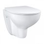 Grohe Bau Ceramic fali WC csésze perem nélküli, duroplast ülőkével, alpin fehér 39899000