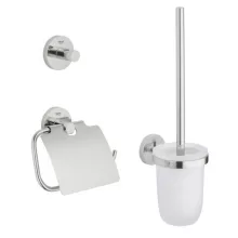   Grohe Essentials 3 az 1-ben fürdőszobai kiegészítő szett, rozsdamentes acél hatású 40407DC1