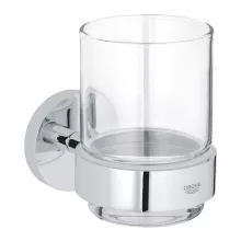   Grohe Essentials Kristálypohár, fém fali tartókonzollal, króm 40447001