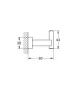 Grohe Essentials Cube fürdőköpeny akasztó, szálcsiszolt grafit 40511AL1