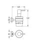 Grohe Essentials Cube szappanadagoló tartókonzollal, króm 40756001