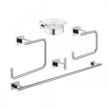   Grohe Essentials Cube 5 az 1-ben fürdőszobai kiegészítő szett, króm 40758001