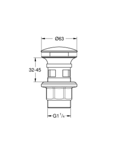 Донный клапан grohe 40824000 Донный клапан grohe 40824000