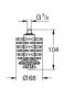 Grohe Selection Cube WC-kefe fej, fehér 40870000