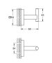 Grohe QuickFix Start Cube fürdőköpeny akasztó, króm 40961000