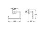 Grohe QuickFix Start Cube törölközőtartó gyűrű rögzítővel, matt fekete 409752430