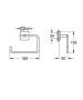 Grohe QuickFix Start Cube törölközőtartó gyűrű rögzítővel, rozsdamentes acél hatású 40975DC0