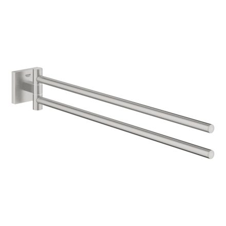 Grohe Start Cube dupla törölköző tartó 438 mm, rozsdamentes acél hatású 40976DC0