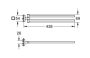 Grohe Start Cube dupla törölköző tartó 438 mm, rozsdamentes acél hatású 40976DC0
