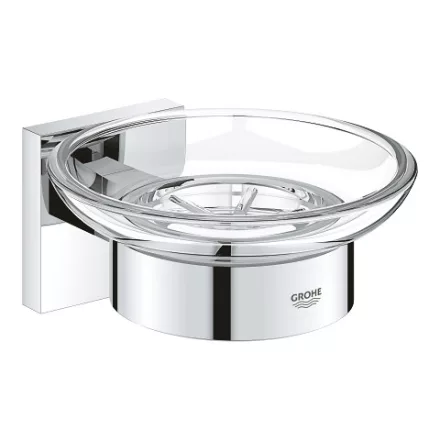 Grohe QuickFix Start Cube fali üveg szappantartó 125x56 mm, króm 41096000