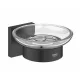 Grohe QuickFix Start Cube fali üveg szappantartó 125x56 mm, matt fekete 410962430