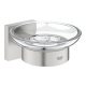 Grohe QuickFix Start Cube fali üveg szappantartó 125x56 mm, rozsdamentes acél hatású 41096DC0