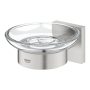 Grohe QuickFix Start Cube fali üveg szappantartó 125x56 mm, rozsdamentes acél hatású 41096DC0