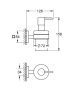 Grohe QuickFix Start Cube fali szappanadagoló tartókonzollal 160 ml, króm 41098000