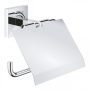 Grohe QuickFix Start Cube fali WC papír tartó fedéllel és rögzítővel, króm 41102000