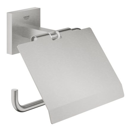 Grohe QuickFix Start Cube fali WC papír tartó fedéllel és rögzítővel, rozsdamentes acél hatású 41102DC0