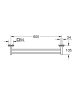 Grohe QuickFix Start Cube dupla törölközőtartó 600 mm, króm 41104000