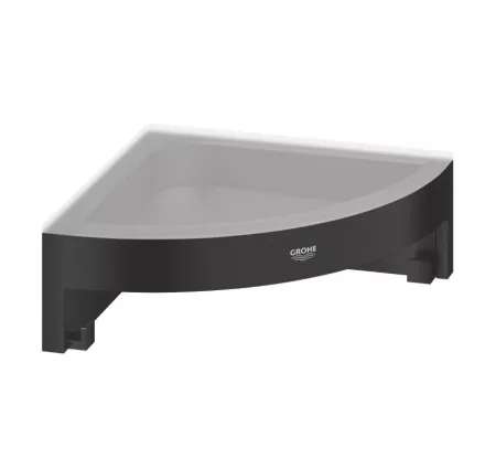 Grohe QuickFix Start Cube sarok tusfürdő tartó 16x16 cm, matt fekete 411062430