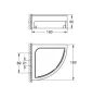 Grohe QuickFix Start Cube sarok tusfürdő tartó 16x16 cm, matt fekete 411062430