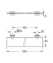 Grohe QuickFix Start Cube üveg piperepolc 53 cm, króm 41109000