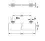 Grohe QuickFix Start Cube üveg piperepolc 53 cm, matt fekete 411092430