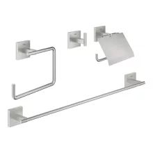   Grohe QuickFix Start Cube fürdőszobai kiegészítő szett 4 in 1, rozsdamentes acél hatású 41115DC0