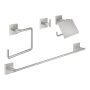 Grohe QuickFix Start Cube fürdőszobai kiegészítő szett 4 in 1, rozsdamentes acél hatású 41115DC0