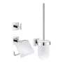 Grohe QuickFix Start Cube 3 az 1-ben fürdőszobai kiegészítő szett, króm 41123000