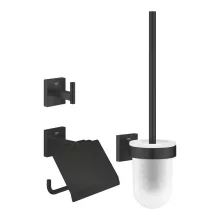   Grohe QuickFix Start Cube 3 az 1-ben fürdőszobai kiegészítő szett, matt fekete 411232430