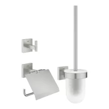   Grohe QuickFix Start Cube 3 az 1-ben fürdőszobai kiegészítő szett, rozsdamentes acél hatású 41123DC0