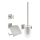 Grohe QuickFix Start Cube 3 az 1-ben fürdőszobai kiegészítő szett, rozsdamentes acél hatású 41123DC0