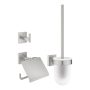 Grohe QuickFix Start Cube 3 az 1-ben fürdőszobai kiegészítő szett, rozsdamentes acél hatású 41123DC0
