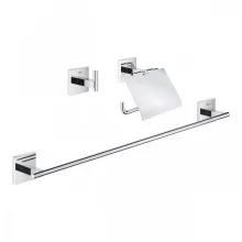   Grohe QuickFix Start Cube 3 az 1-ben fürdőszobai kiegészítő szett, króm 41124000