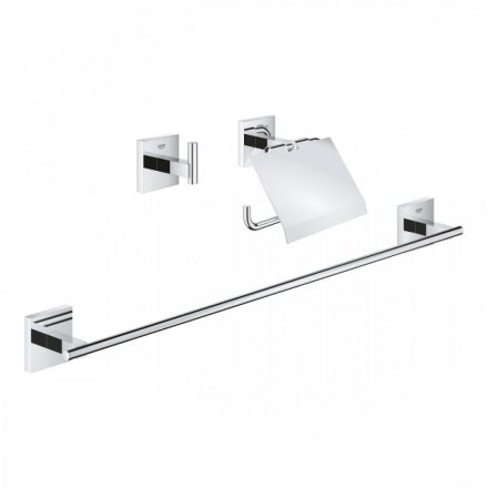 Grohe QuickFix Start Cube 3 az 1-ben fürdőszobai kiegészítő szett, króm 41124000