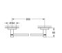Grohe QuickFix Start fali törölközőtartó 854 mm, matt fekete 411872430