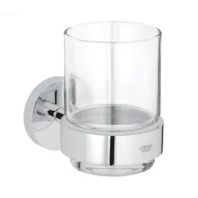   Grohe QuickFix Start kristálypohár tartókonzollal, króm 41194000
