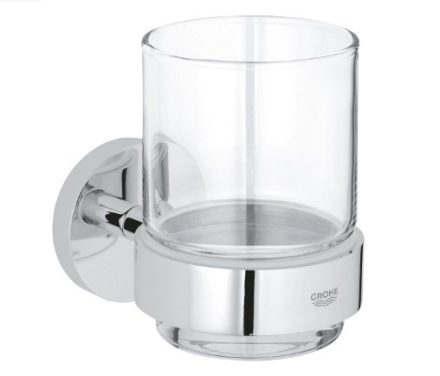 Grohe QuickFix Start kristálypohár tartókonzollal, króm 41194000
