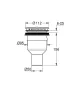 Grohe függőleges zuhanyszifon univerzális zuhanytálcákhoz, króm 49533000