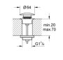 Grohe Click-Clack leeresztőszelep túlfolyós mosdókhoz, rose arany 65807DA0