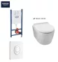 Grohe Rapid SL WC-tartály szett fehér nyomólappal és Balneo Luxa Rimless fali WC SoftClose ülőkével