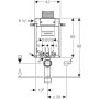 Geberit Omega WC szerelőelem fali WC részére 98 cm, Omega öblítőtartállyal, 110010001 (110.010.00.1)